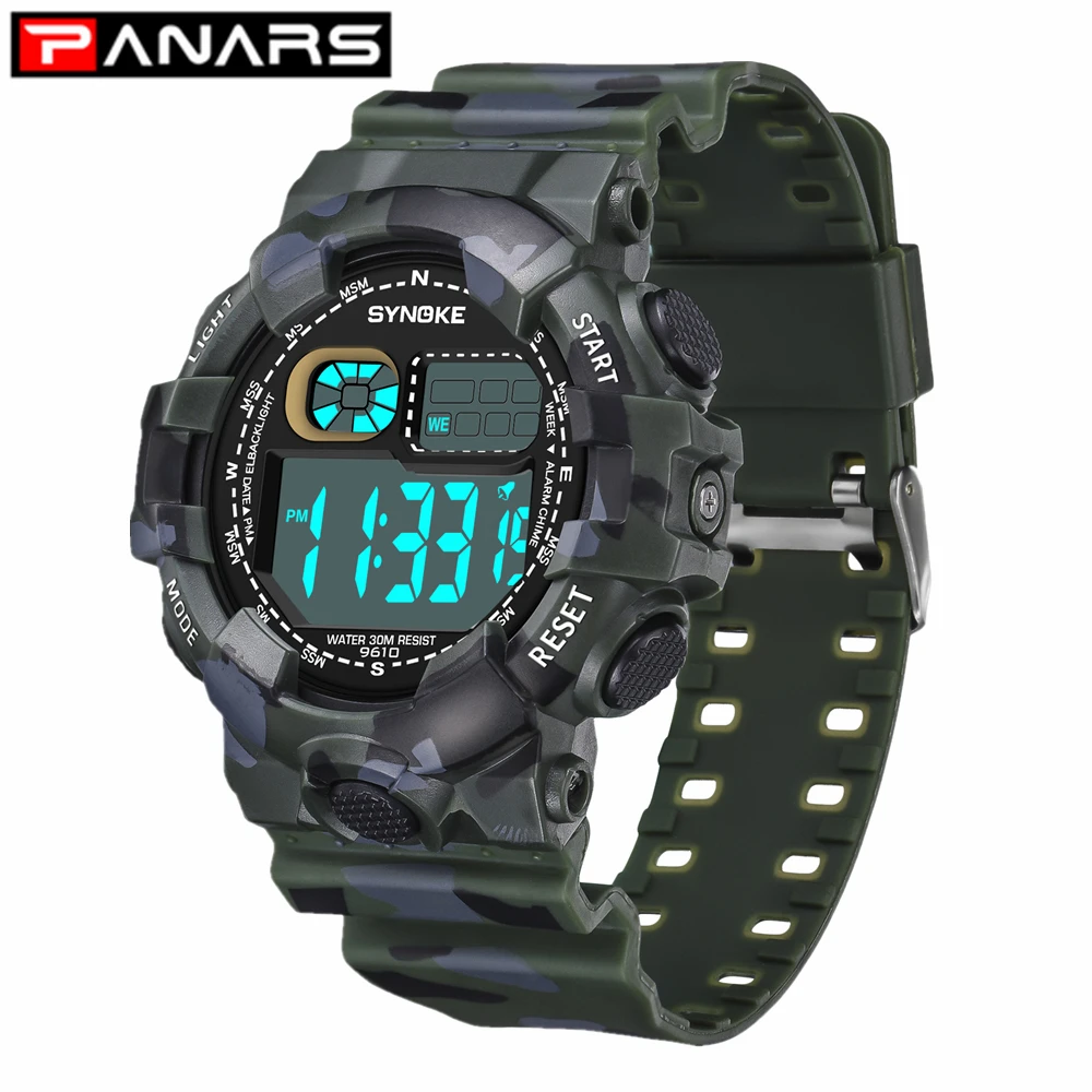 PANARS спортивные студент дети часы Дети Мальчики Часы LED цифровые наручные