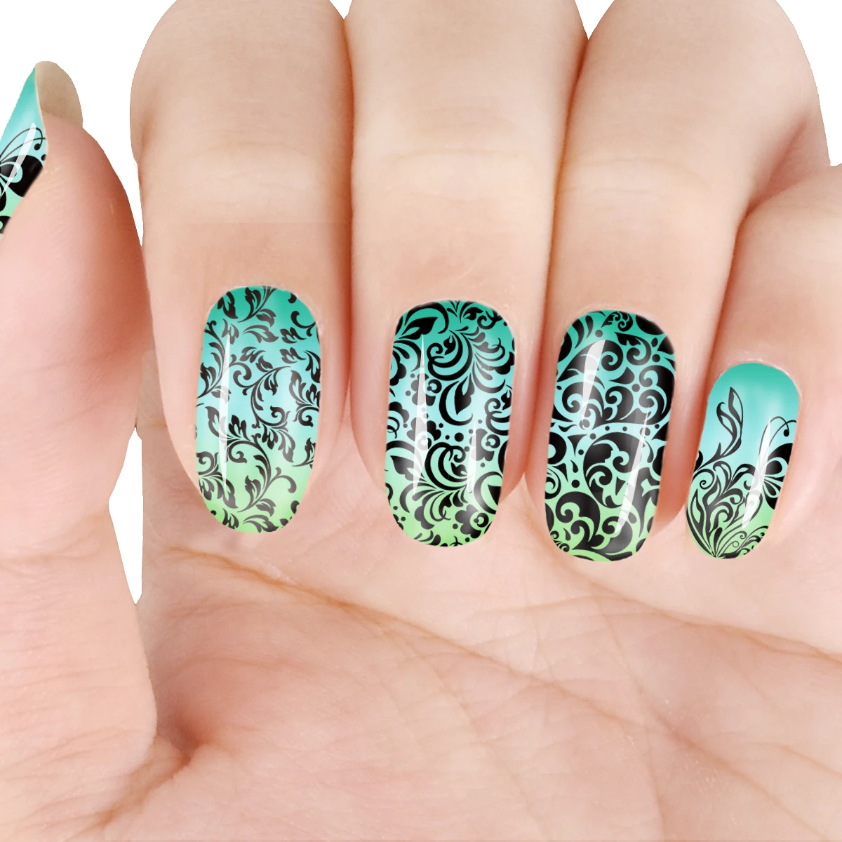 1 шт. BEAUTYBIGBANG 6*12 см шаблон штамповочной пластины для ногтей лоза Бабочка цветок