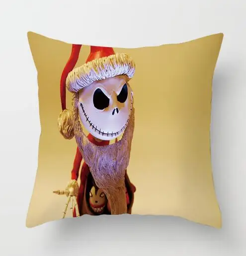 16 ZENGIA Nightmare Before Christmas Cushion cover GHOST Pillow cover Polyester Horror Throw pillows Sofa Decorative Pillow case - Color: 16