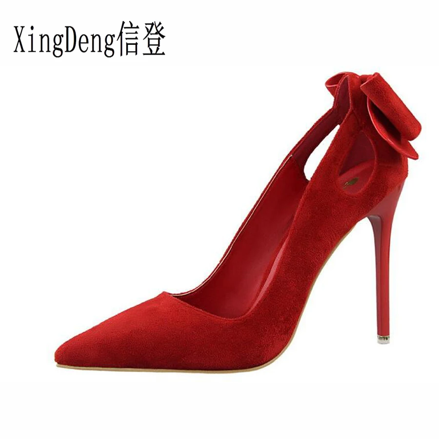 XingDeng/женские офисные летние туфли на шпильке для свадебной вечеринки женские