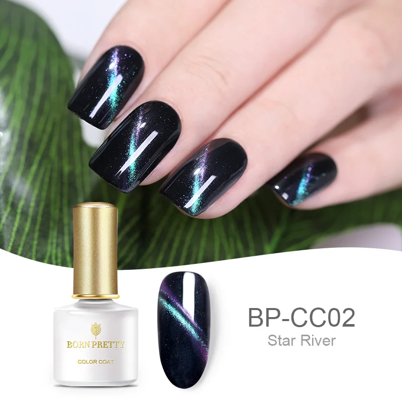 BP-CC02 Born pretty, голографическая глаз хамелеона кота гель для ногтей 5 мл Магнитный замочить от УФ гель для маникюра Лак для ногтей черная основа - Цвет: BP-CC02
