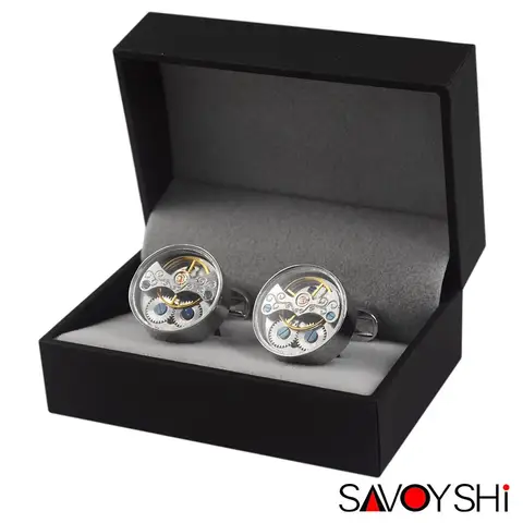 SAVOYSHI функциональные Tourbillon часы запонки для мужчин s французские рубашки брендовые запонки круглые запонки высокое качество мужские ювелирные изделия