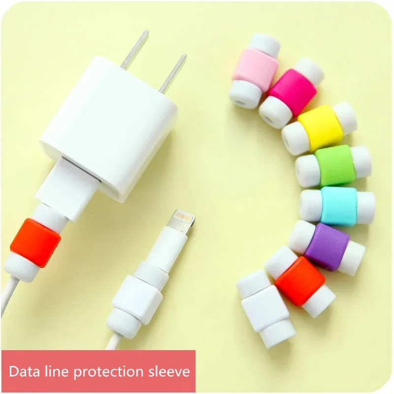 10 шт./лот защитный чехол для наушников с USB кабелем цветной Apple iPhone Samsung HTC