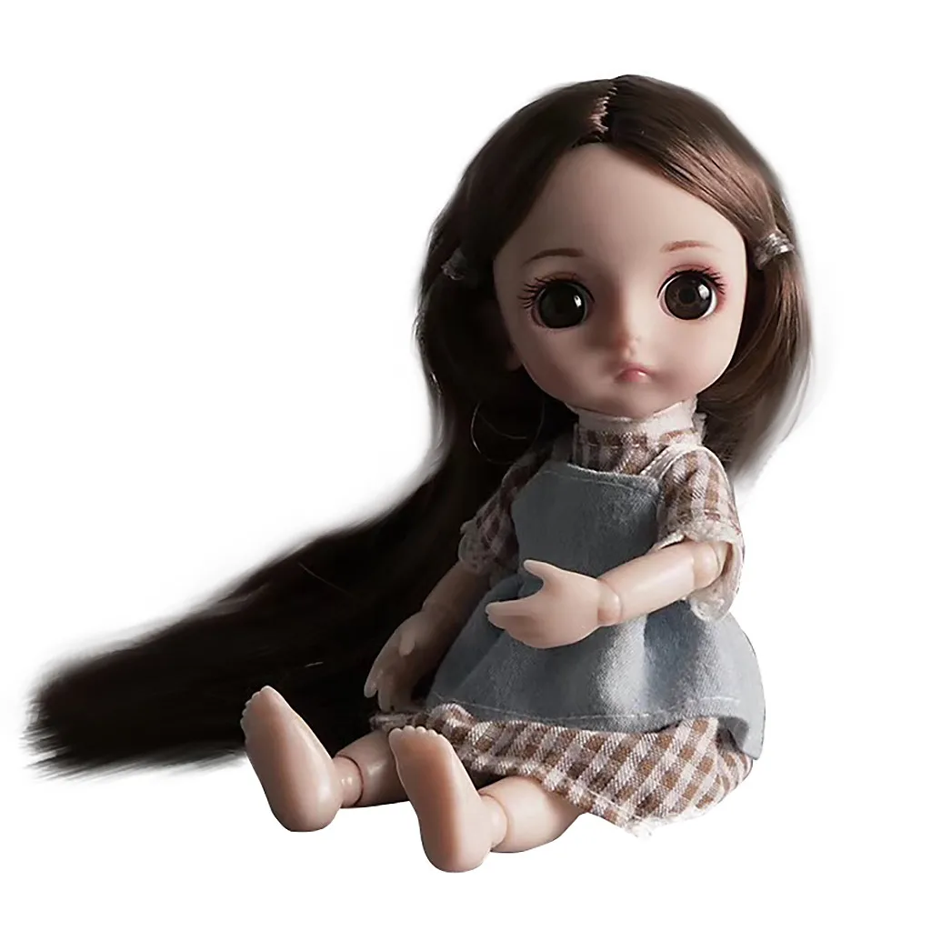 As Shown Модная Кукла умная девочка принцесса игрушка Мульти-шарнир мини-игрушка Моделирование 3D кукла обнимается подарок мягкое тело для девочки игрушка# g4 - Цвет: As Shown