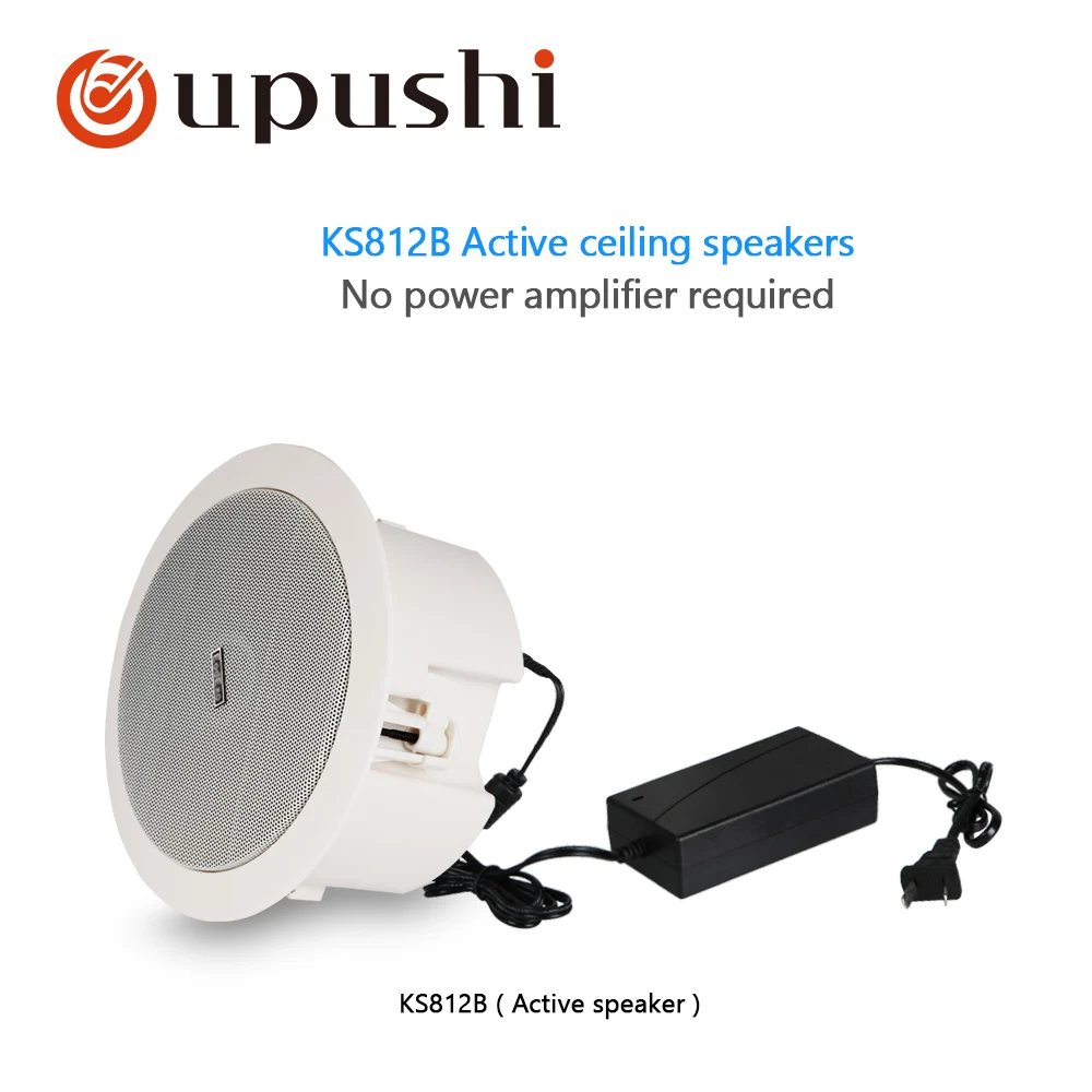 KS812B Active Oupushi ks 812 10-20 Вт Встроенный потолочный динамик с Bluetooth для крепления домашнего кинотеатра Loundspeaker кухня, фоновая музыка - Цвет: KS812B Active