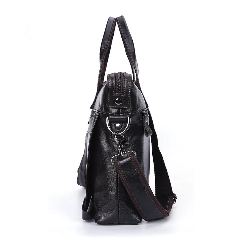 Men Luxury Fashion Handbag Genuine Leather Bags Business Mens Messenger Shoulder Bag Crossbody Men's Briefcase Laptop Tote | Багаж и