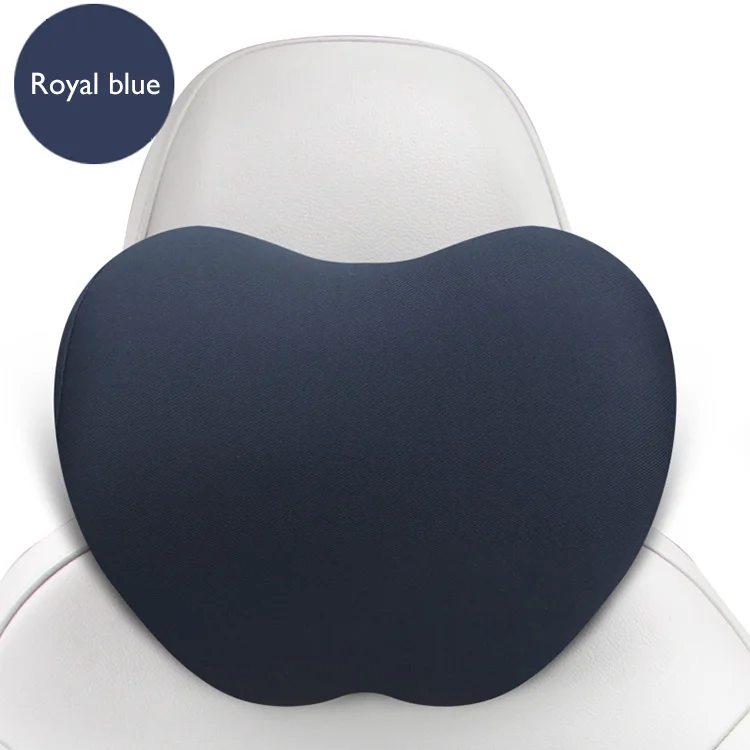 Royal blue 1 шт. Автомобильный подголовник подушка для шеи для автомобильного кресла пены памяти хлопок сетка подушка ткань чехол мягкая голова отдых путешествия поддержка - Цвет: Royal blue