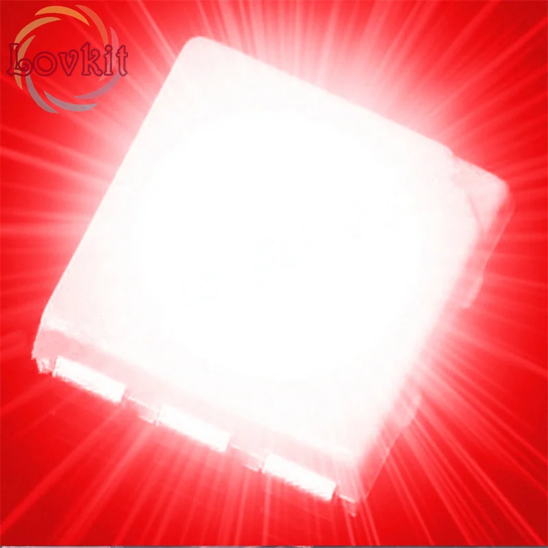 1000 шт. 5050 SMD PLCC 6 красный светодиодный SMD/SMT 3 CHIPS Ультраяркий свет излучающие диоды