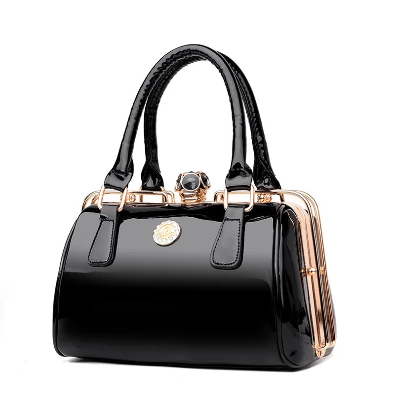 

Luxury High Quality Black Patent Leather Women Bag Ladies Famous Brand Messenger Handbag Party Purse Tote Designer Crossbody Bag