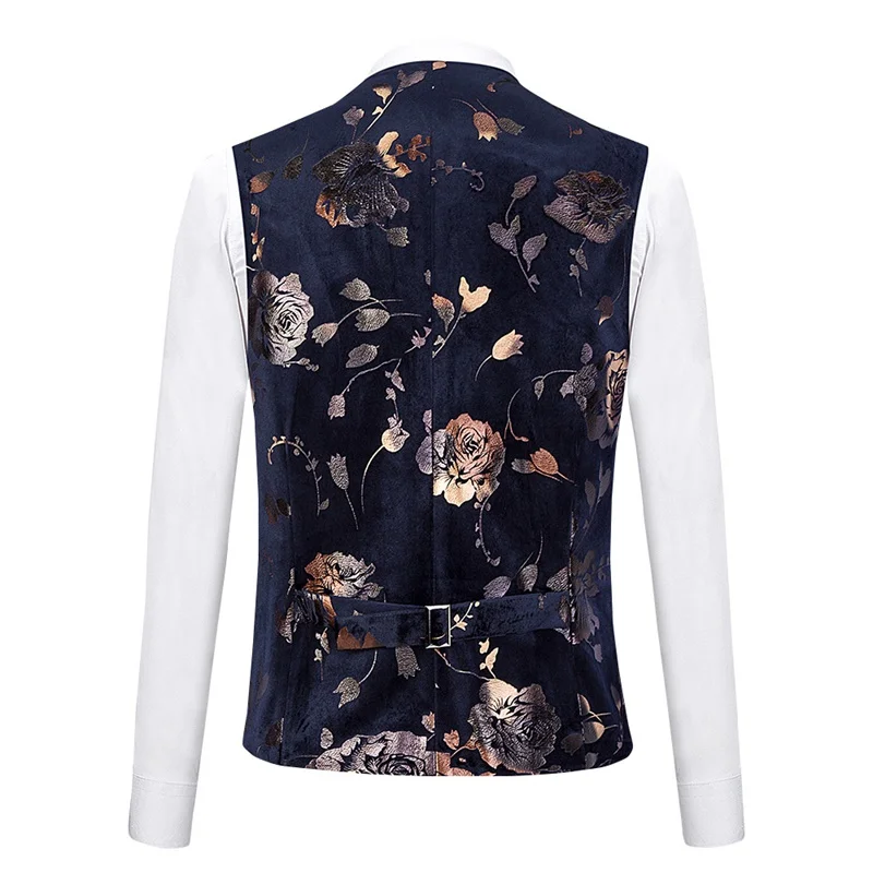 YUNCLOS плед печатных 3 шт. мужской костюм шаль воротник Slim Fit роскошные свадебные