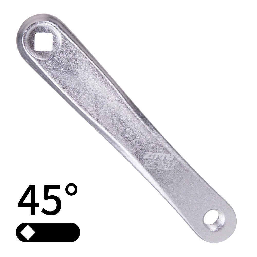 SILVER 45 ZTTO левая сторона MTB велосипедный шатун 170 мм для горной дороги велосипед квадратный конический Нижний кронштейн прочный сплав алюминиевый коленчатый набор - Цвет: SILVER 45