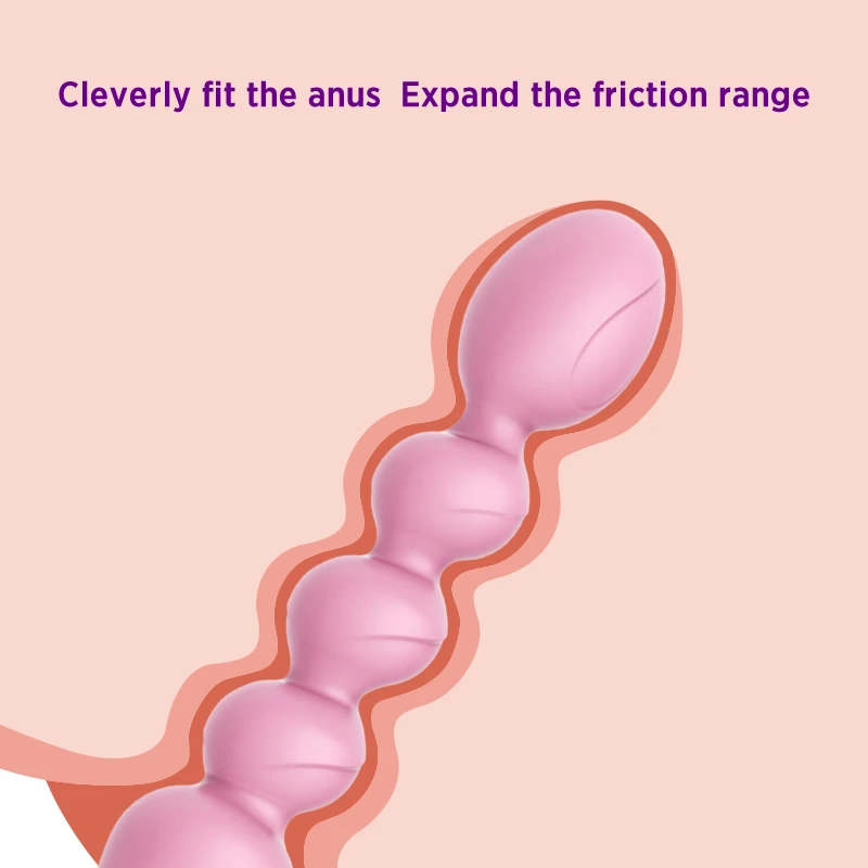 Sex toy female electric anal plug back court pull bead vibrator flirt masturbation device USB mute massage adult products |