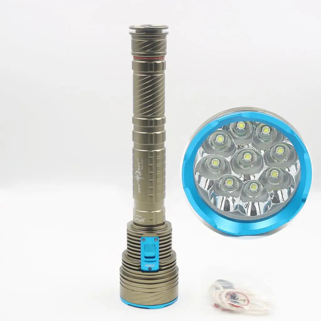 Z20 Litwod DX9 XM-LT6 9Led 27000LM Professional Diving Flashlight Swimming flashlight Light Waterproof Torch Underwater 100m | Лампы и