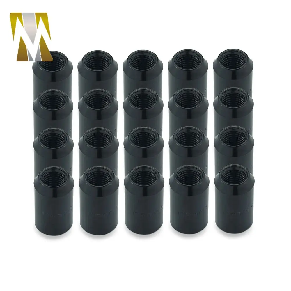 Black M12x1.25 20 шт. автомобильные стальные колеса с закругленным тюнером стопорные гайки M12x1.25 M12* 1,5 для Nissan Infiniti Subaru Suzuki Black - Название цвета: Black M12x1.25