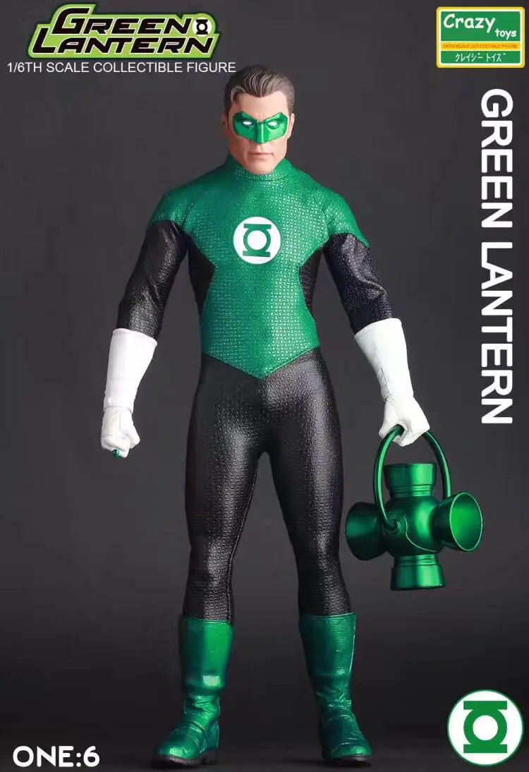 1:6 Сумасшедшие игрушки Зеленый Фонарь Hal Jordan 12 ''Лига Справедливости Аллен ПВХ