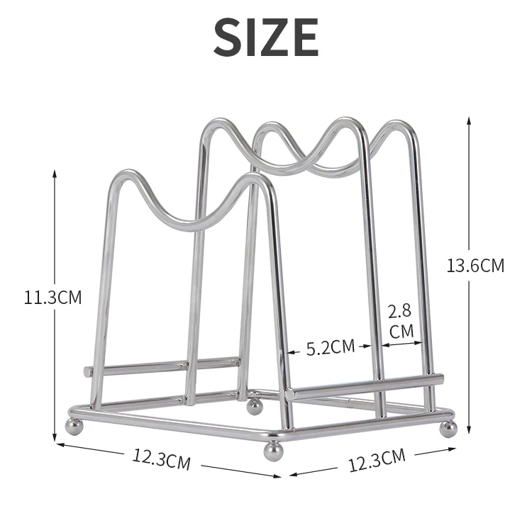ORZ Stainless Steel Chopping Board Holder Pot Lid Rack Kitchen Pantry Organizer Houseware Storage Holder Kitchen Accessories
