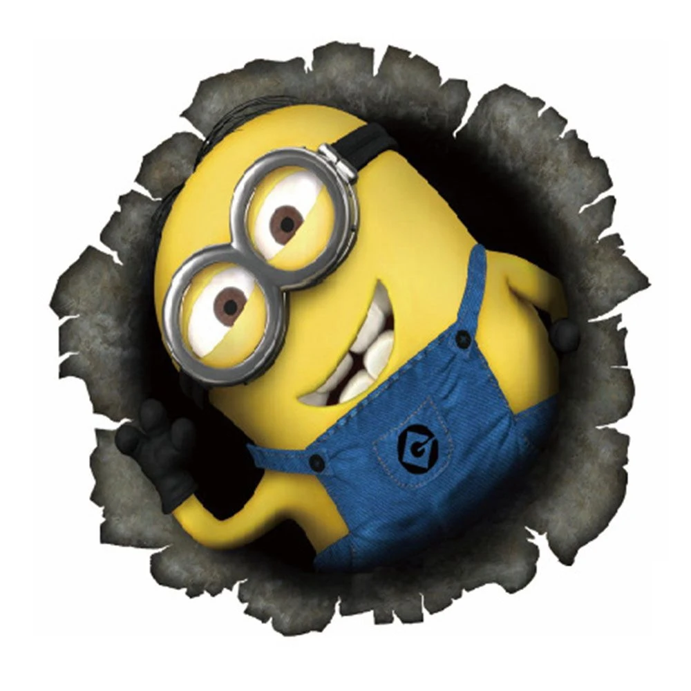 Стикер для автомобиля с милым мультяшным рисунком из мультфильма Despicable Me клей