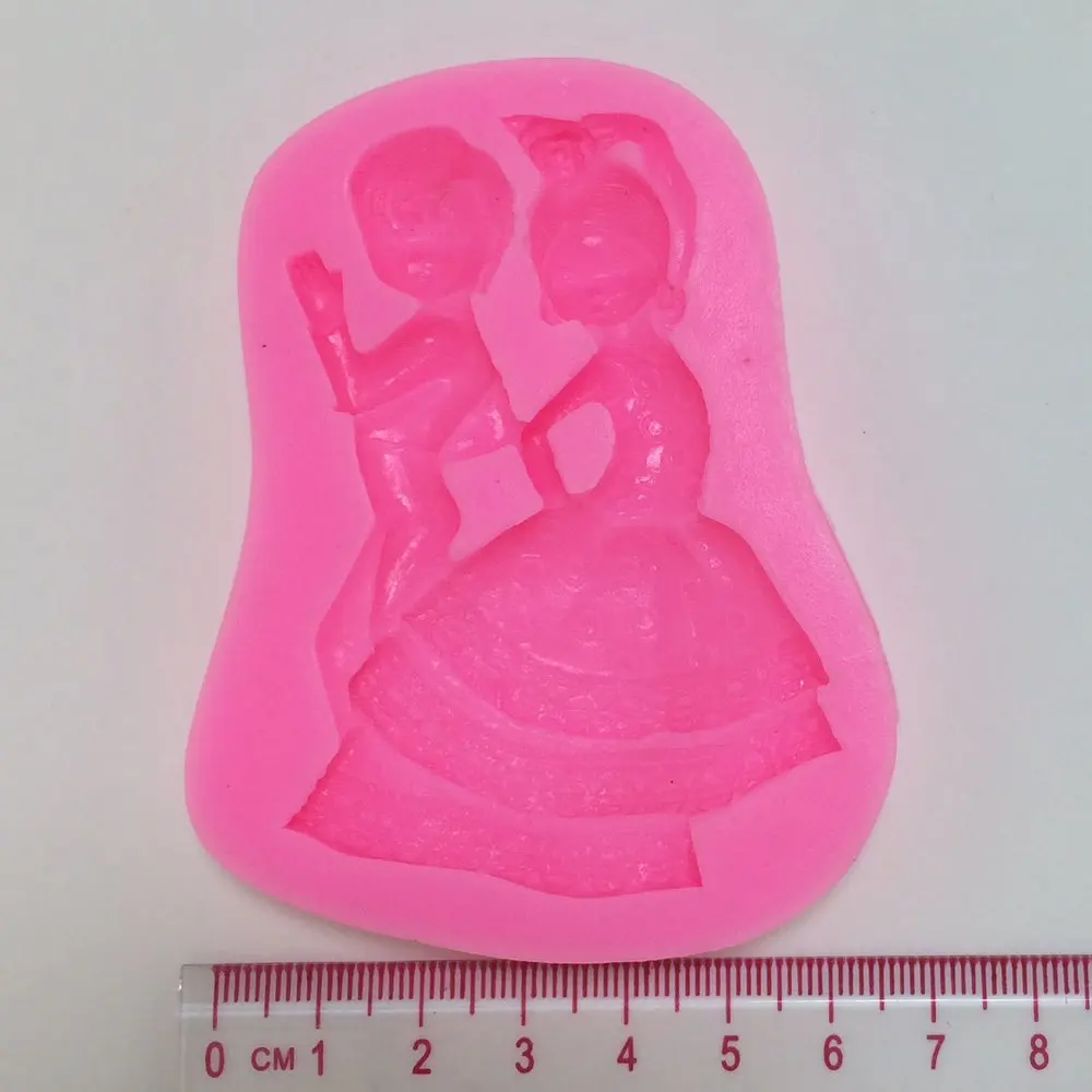 O1003 любовь невесты и жениха танцевальная силиконовая форма для торта свадебное
