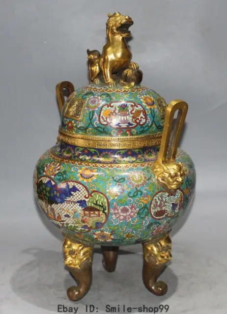 Ремесла Искусство 20 &quotмаркированный китайский из перегородчатой эмали 24K золото