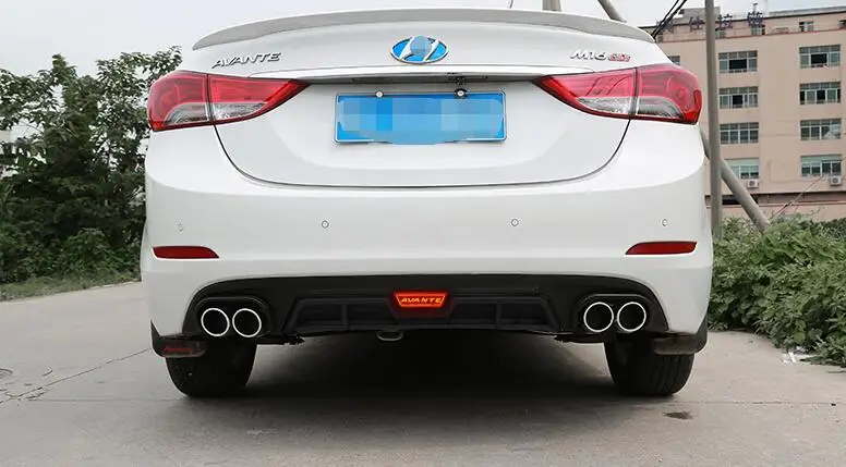 Для hyundai Elantra ABS задний бампер диффузор защитные бамперы для 2012- ELANTRA обвес бампер задний спойлер
