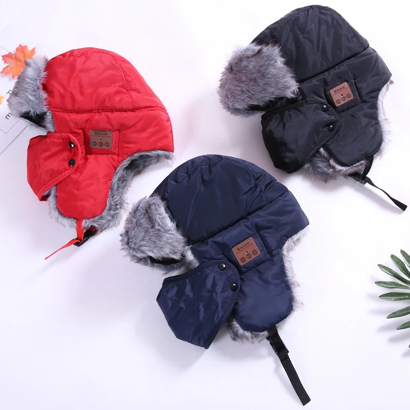 SENDEM M12 fashion fleece thick warm earmuffs wind cap bluetooth headphones winter ear protector windproof ski hat earphone | Электроника