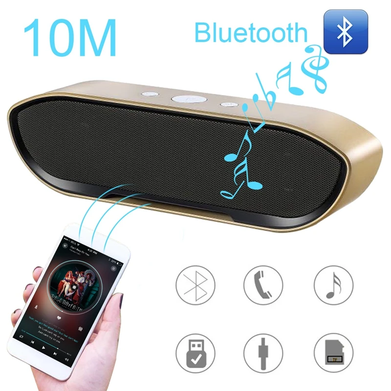 Беспроводной Bluetooth динамик мини портативный аудио двухканальный сабвуфер