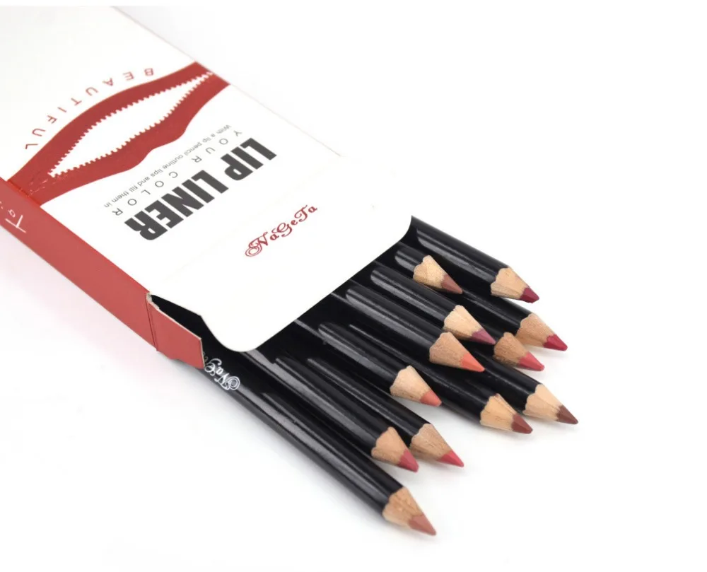 12 цветов сексуальный матовый карандаш для губ Lipliner карандаш для губ Matt Nude Lipsliner набор ручек Красота Макияж инструмент косметический