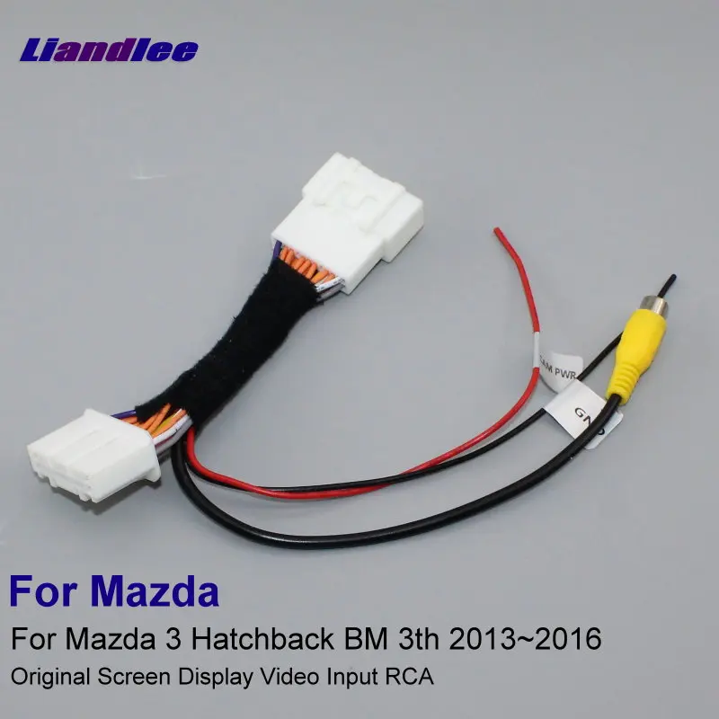 RCA адаптер конвертер кабель для Mazda 3 Mazda3 хэтчбек 2013 2016 заднего вида Камера