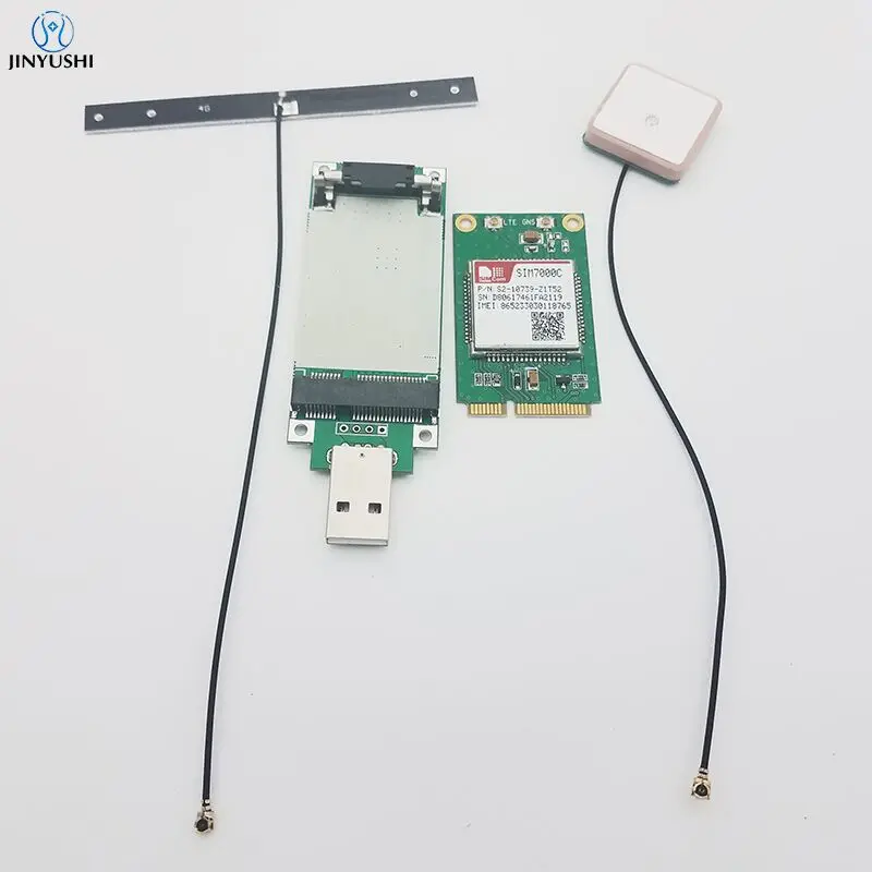 SIMCOM SIM7000C MINI PCIE + PICE к USB адаптеру (со слотом для Sim карты) 4G антенна GPS пассивная NBIoT &