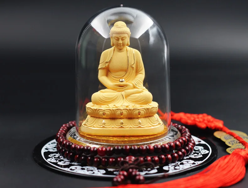 HOME OFFICE Company SHOP CAR TOP Efficacious blessing gold Amitabha merciful Buddha gilding FENG SHUI statue talisman