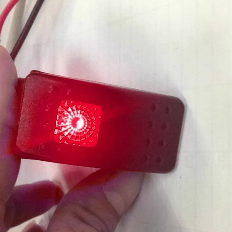 Новый 4-контактный водонепроницаемый кулисный переключатель 5 шт. 12 В 20 А красный