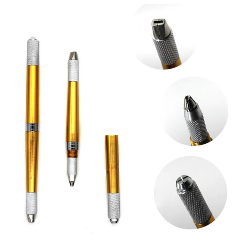 3 головки использовать микроблейдинг ручка тату машина для перманентного