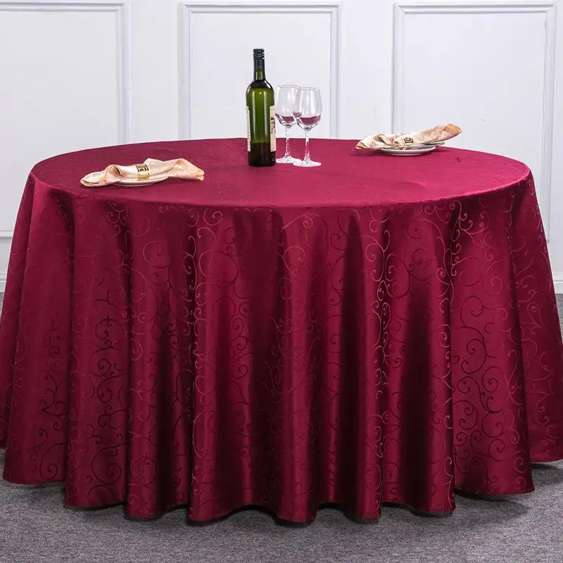Red Wine ROMORUS полиэфирные скатерти для круглых столов, свадебные скатерти, кофейные, вечерние, отельные, однотонные, качественные, покрытие для стола, машинная стирка - Цвет: Red Wine