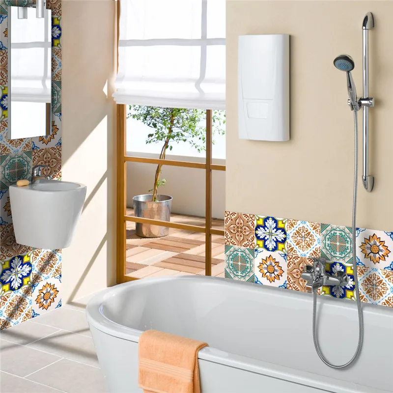 5 шт богемные узоры обои водонепроницаемые Ванная комната Кухня Спальня 3D