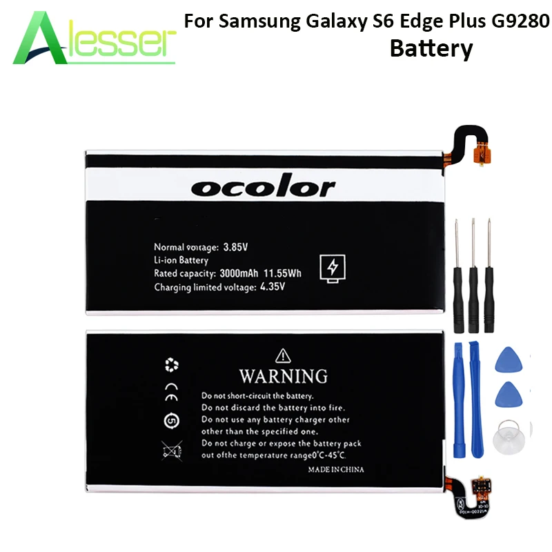 Alesser For Samsung Galaxy S6 Edge Plus G9280 Battery 3000mAh Replacement Accessory Accumulators +Tools | Мобильные телефоны и
