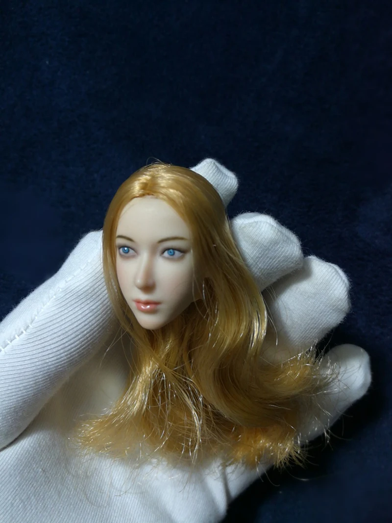 1/6 Scale Beauty Head Sculpt светлые волосы голубые глаза для 12 ''бледного тела|head sculpt|1/6