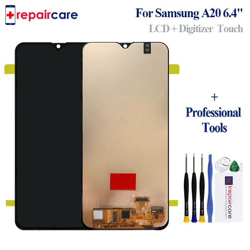 Оригинальный дисплей для Samsung A20 A205 SM A205F сменный ЖК экран модуль|Экраны мобильных