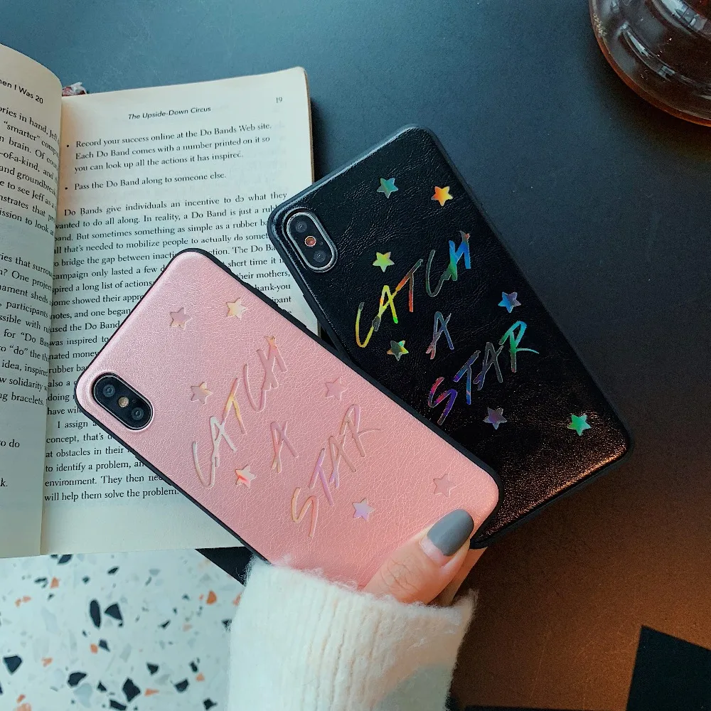 XS Max чехол для телефона iPhone X XR 6 6S 7 8 Plus лазерный цветной 7Plus PU силиконовый