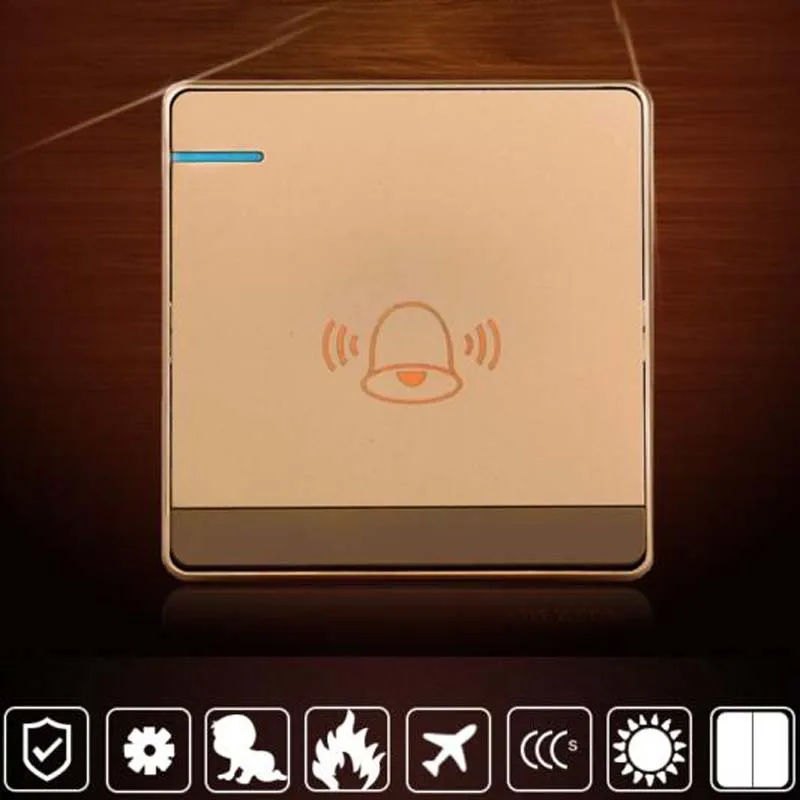 2 шт. 86 типа кнопочный переключатель розетка панель дверной звонок кабель динамик