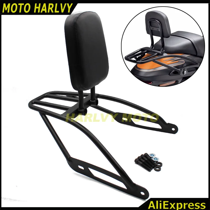 Черный держатель для багажа со спинкой Harley Street 500 XG500 750 XG750| |
