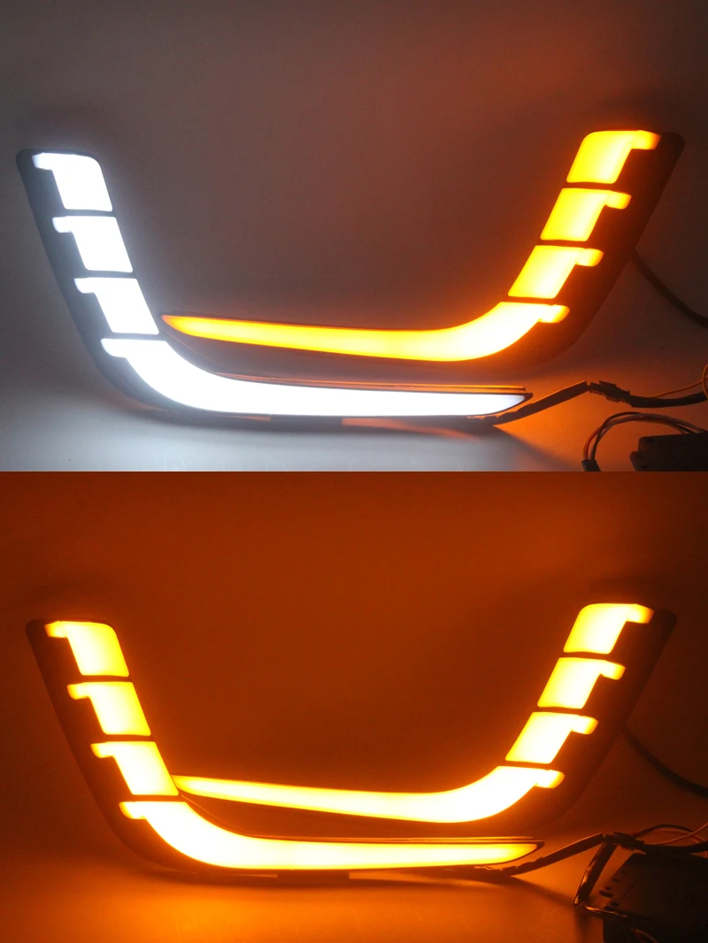 

SUNKIA Car Accessories Waterproof ABS 12V LED Daytime Running Light Car Styling DRL Fog Lamp for Suzuki Swift 2014 2015 2016