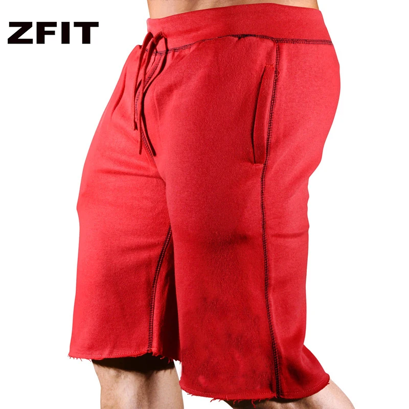 ZFIT новые мужские спортивные шорты из хлопка для спортзала, спортивные шорты для бега, шорты для бега, укороченные пляжные универсальные спортивные шорты для мужчин