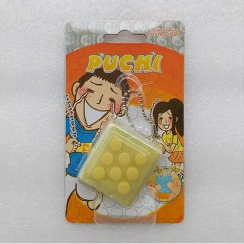 Yellow no box Неограниченный Puchi брелок с пузырьками мини поп бесконечные воздушные пузыри выпустить декомпрессию забавная игрушка TH0068 - Цвет: Yellow no box