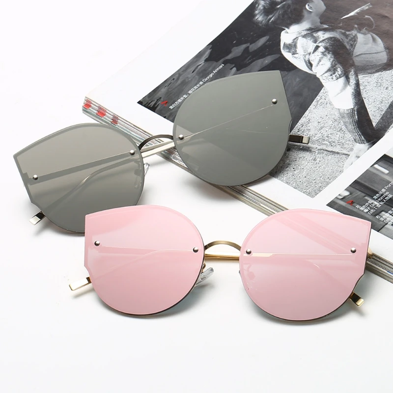 Модные женские солнцезащитные очки кошачий глаз дизайнерские винтажные