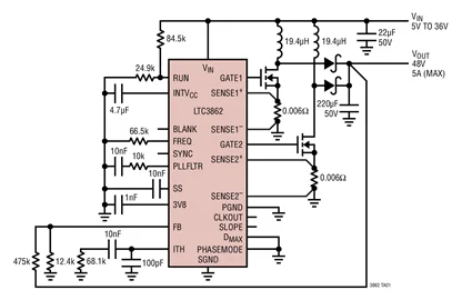 LTC3862 LTC3862EGN LTC3862IGN LTC3862HGN-многофазный режим тока повышающий контроллер постоянного