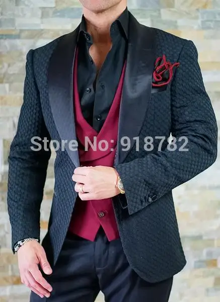 as picture Terno Masculino Slim Fit брендовый смокинг 3 шт костюмы мужские Пейсли свадебное платье с вышивкой костюмы жениха костюм Homme Mariage - Цвет: as picture