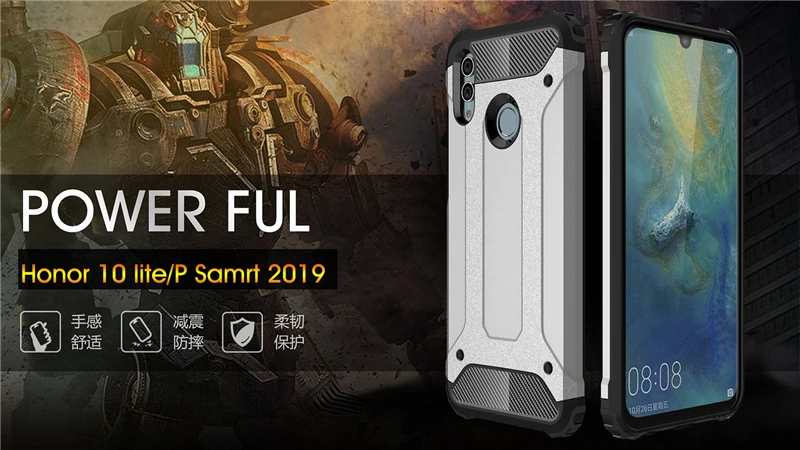 Тяжелый бронированный чехол для huawei Honor 6X 6C 7C 7A Pro 8C 8A P Smart Plus Nova 3i 4 2 s lite тонкий гибридный жесткий чехол для телефона