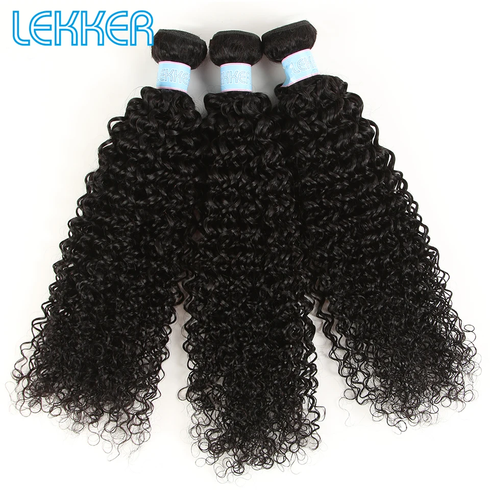 Lekker Волосы Кудрявые кудрявые индийские человеческие волосы пучки