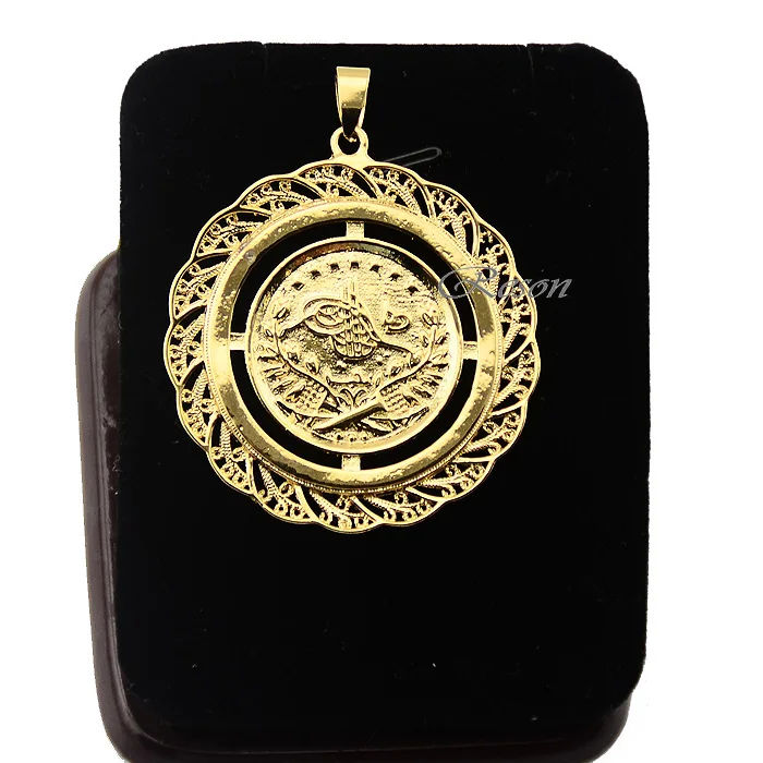 1 шт. 3 выбирают мужские Для женщин Мода желтого золота Цвет Подвески Монета