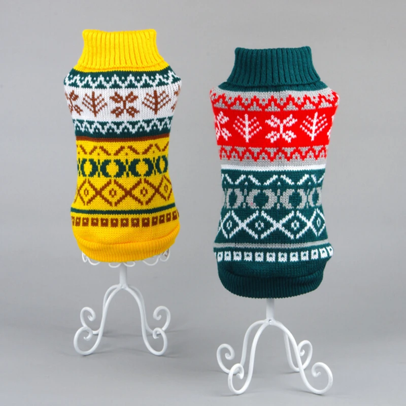 Casual Knitting Dog Sweater Warm Autumn Winter Pet Clothes Puppy Cat Coat Jacket For Small Apparel Costume Knitwear Mascotas |